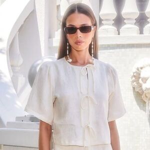 Fifteen Twenty Nadine Bow Front Top